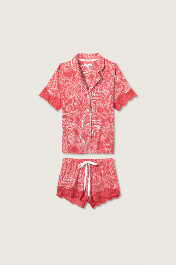 PJ Salvage-Lazy Day Dreams Set- RSLDST1 - Deep Rose