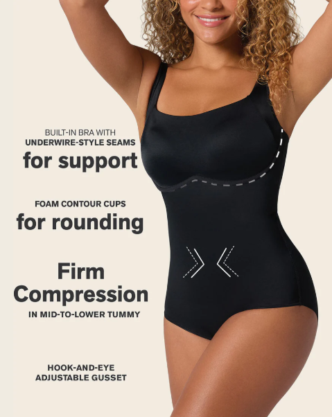 Leonisa-Core Boldly-Scoop Back Wireless Classic Sculpting Bodysuit-018533