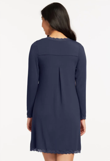 Fleur't Modest Nightshirt With Shelf Bra -639 INK