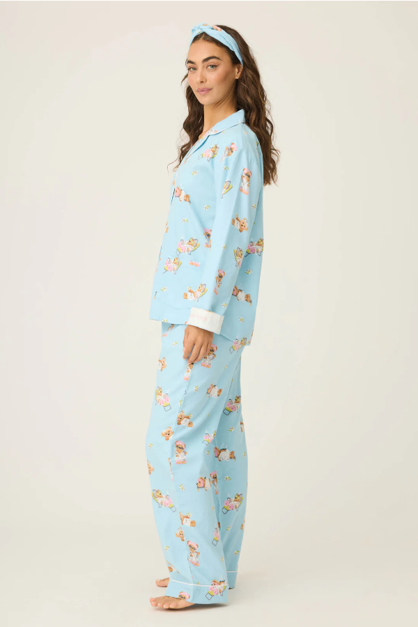 PJ Salvage - Flannel PJ Set - RUFLPJ - Icy Blue/Pink/Turquoise