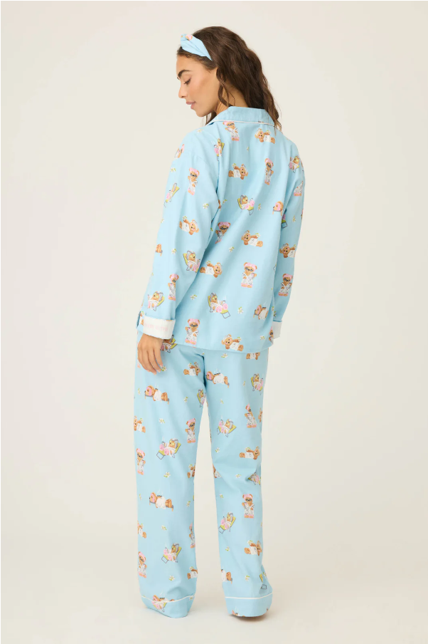 PJ Salvage - Flannel PJ Set - RUFLPJ - Icy Blue/Pink/Turquoise