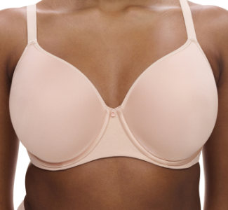 Chantelle-Comfort Chic Back Smoothing T-Shirt Bra C18JNV Black/ Nude