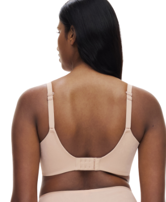Chantelle-Comfort Chic Back Smoothing T-Shirt Bra C18JNV Black/ Nude