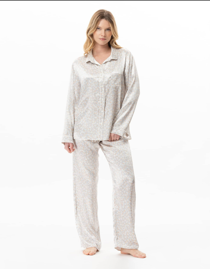 Le Chat LINETTE 106 Multicolour-0023 Viscose button-down pyjamas C117APY