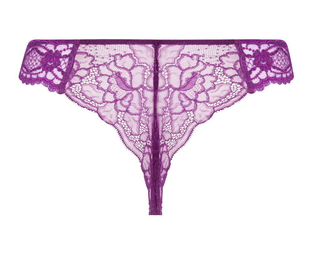 LISE CHARMEL SUBLIME EN DENTELLE THONG- ACH0013- Vert Princesse/Sublime Iris