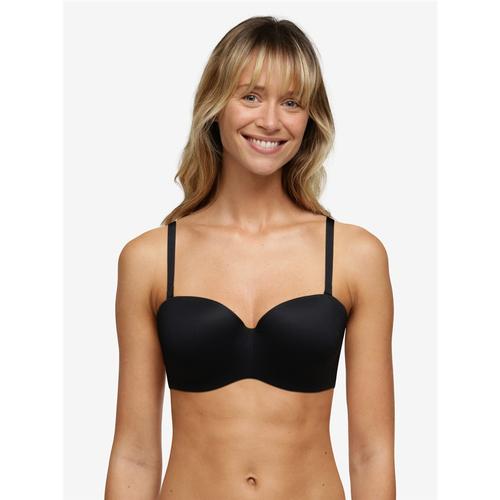 Chantelle- NORAH COMFORT SMOOTH STRAPLESS BRA- Black/Talc- C13F50