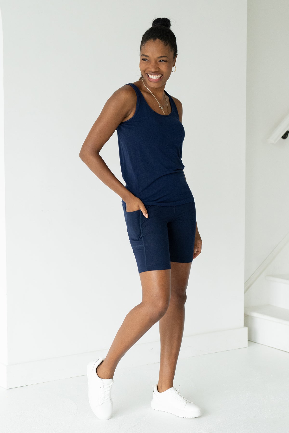 Terrera-Side Pocket Shorts - Forest Green/ Ink- 314200