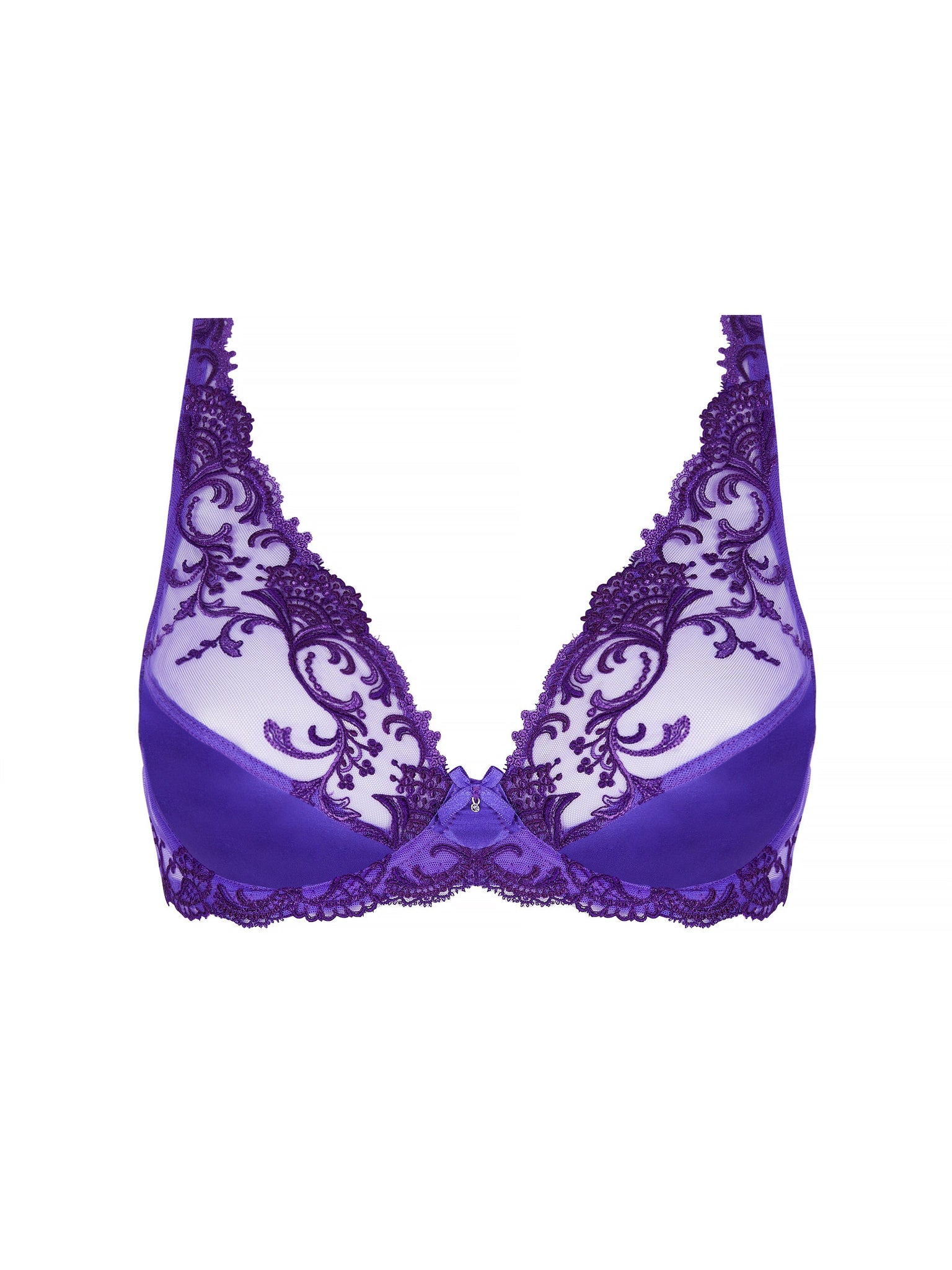 LISE CHARMEL Glam triangle- SPLENDEUR SOIE- Marine/Splendeur Carmin- ACC7480