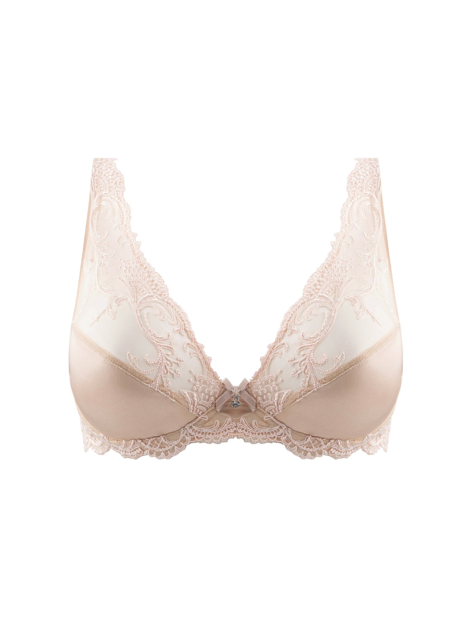 LISE CHARMEL Glam triangle- SPLENDEUR SOIE- Marine/Splendeur Carmin- ACC7480