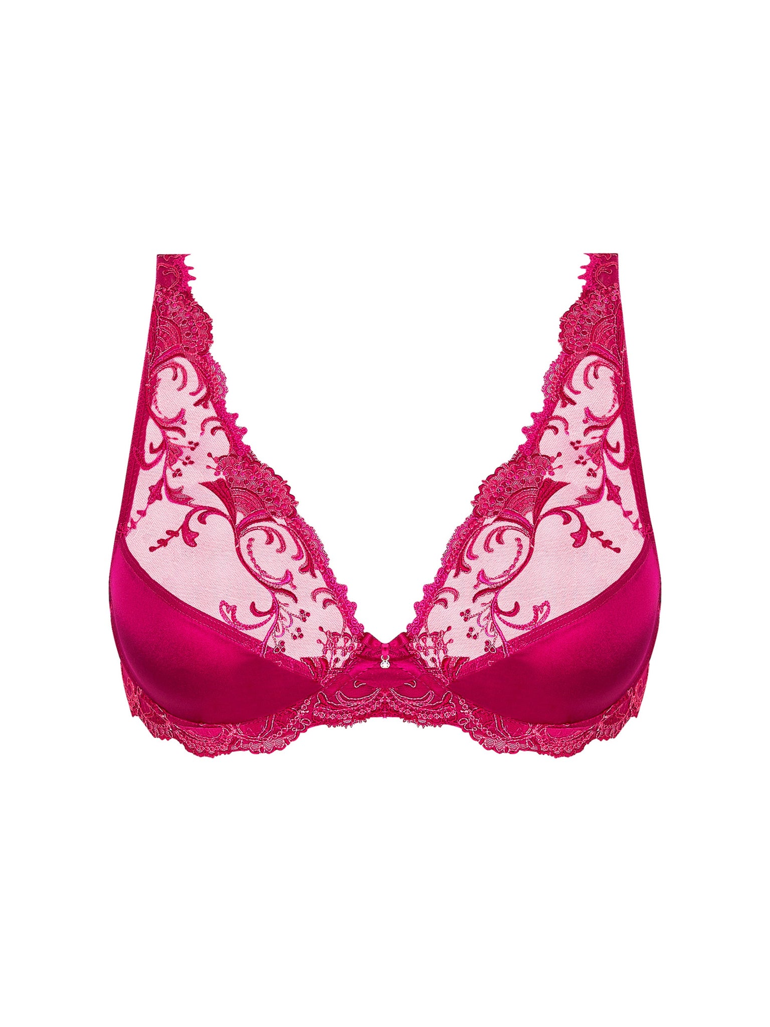 LISE CHARMEL Glam triangle- SPLENDEUR SOIE- Marine/Splendeur Carmin- ACC7480