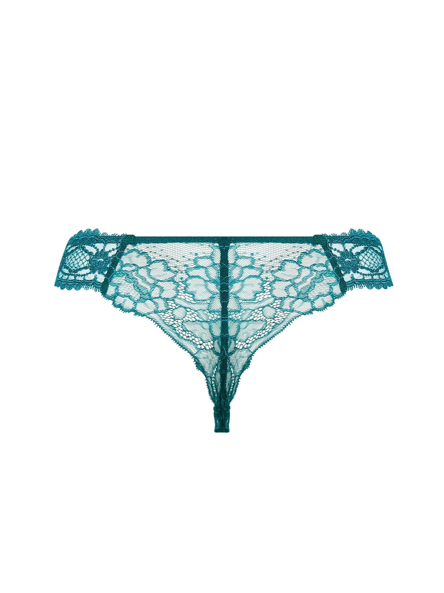 LISE CHARMEL SUBLIME EN DENTELLE THONG- ACH0013- Vert Princesse/Sublime Iris