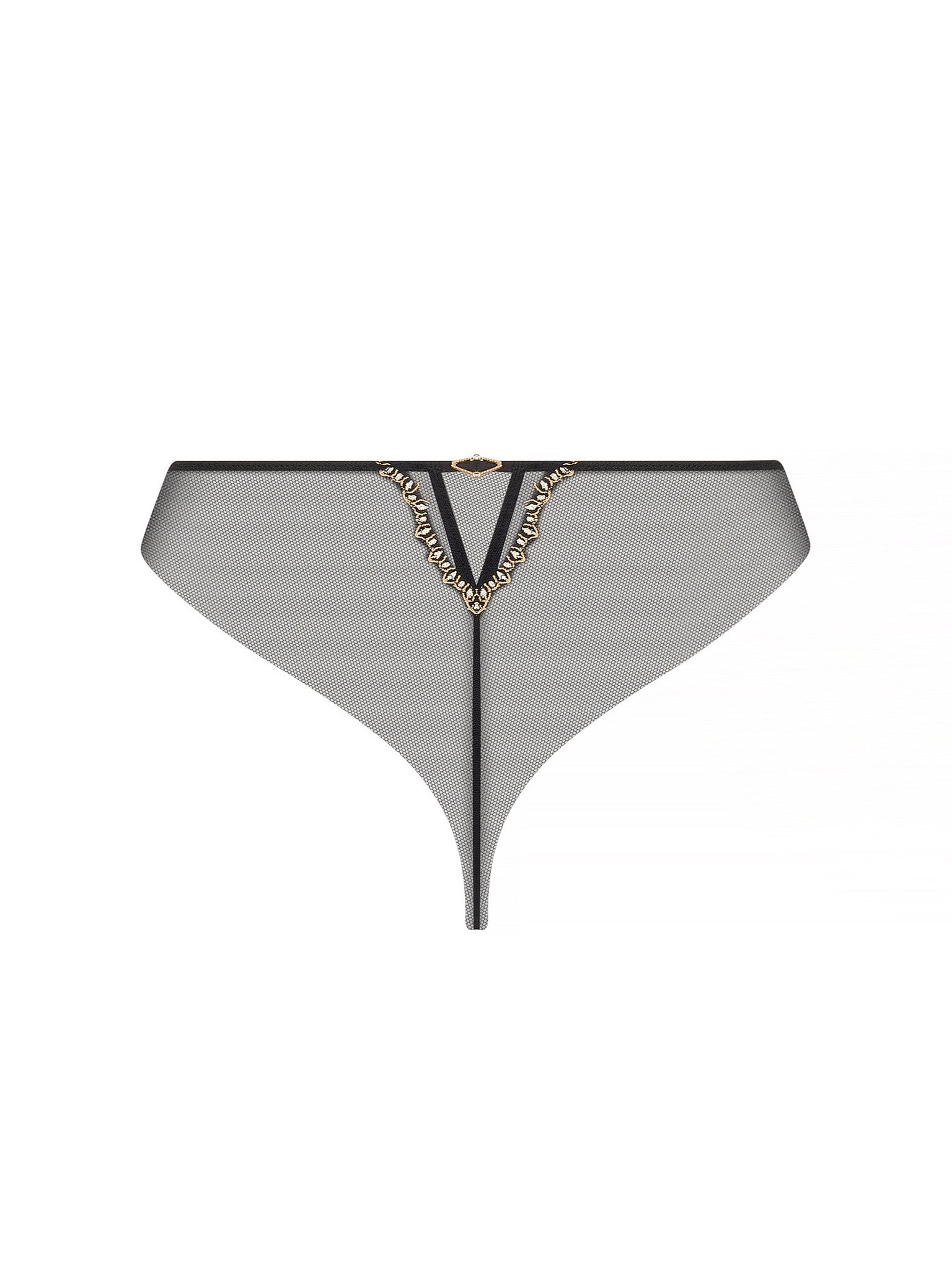 LISE CHARMEL EBLOUISSANTE ICONE- THONG- Rubis/NOIR- ACJ0030