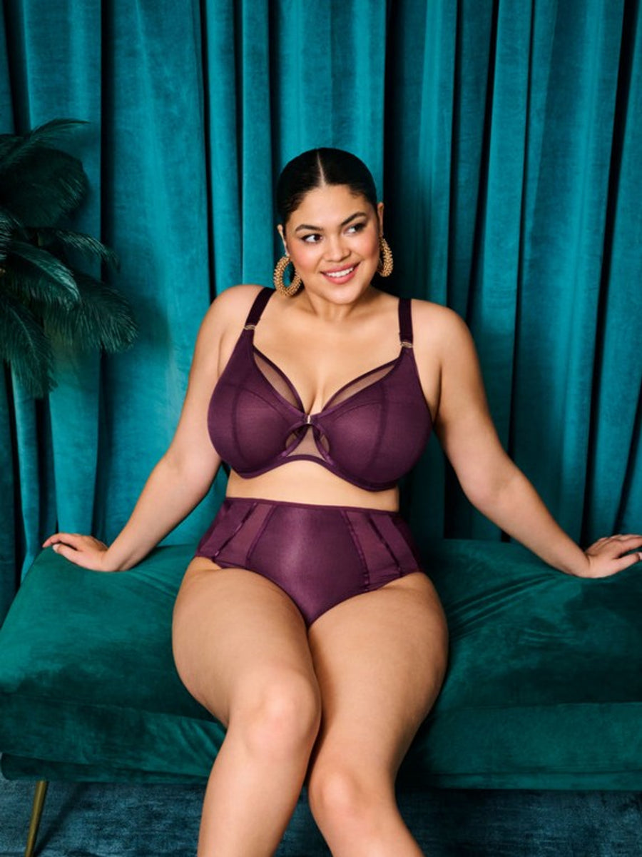 Elomi Kintai Plunge Bra - EL301202 - BLACKBERRY