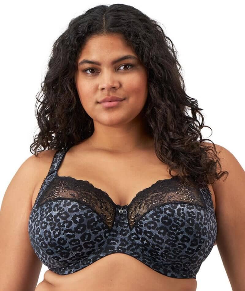 Elomi Morgan Stretch Banded Bra EL4111 - Snow Leopard