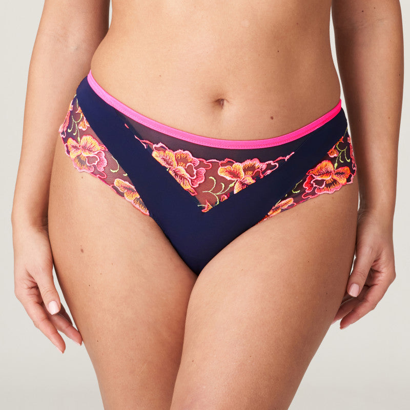 PrimaDonna Devdaha Luxury Thong- 0663441- Velvet blue/Tropicana/VeryBerry