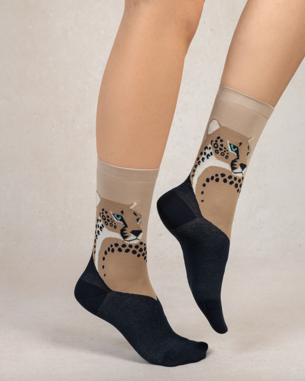 Bleuforet - cheetas pattern socks- 6540