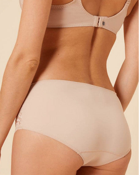 Simone Perele - Caresse Deep Brief 12A770- Black/Peau Rose/Ruby Pink