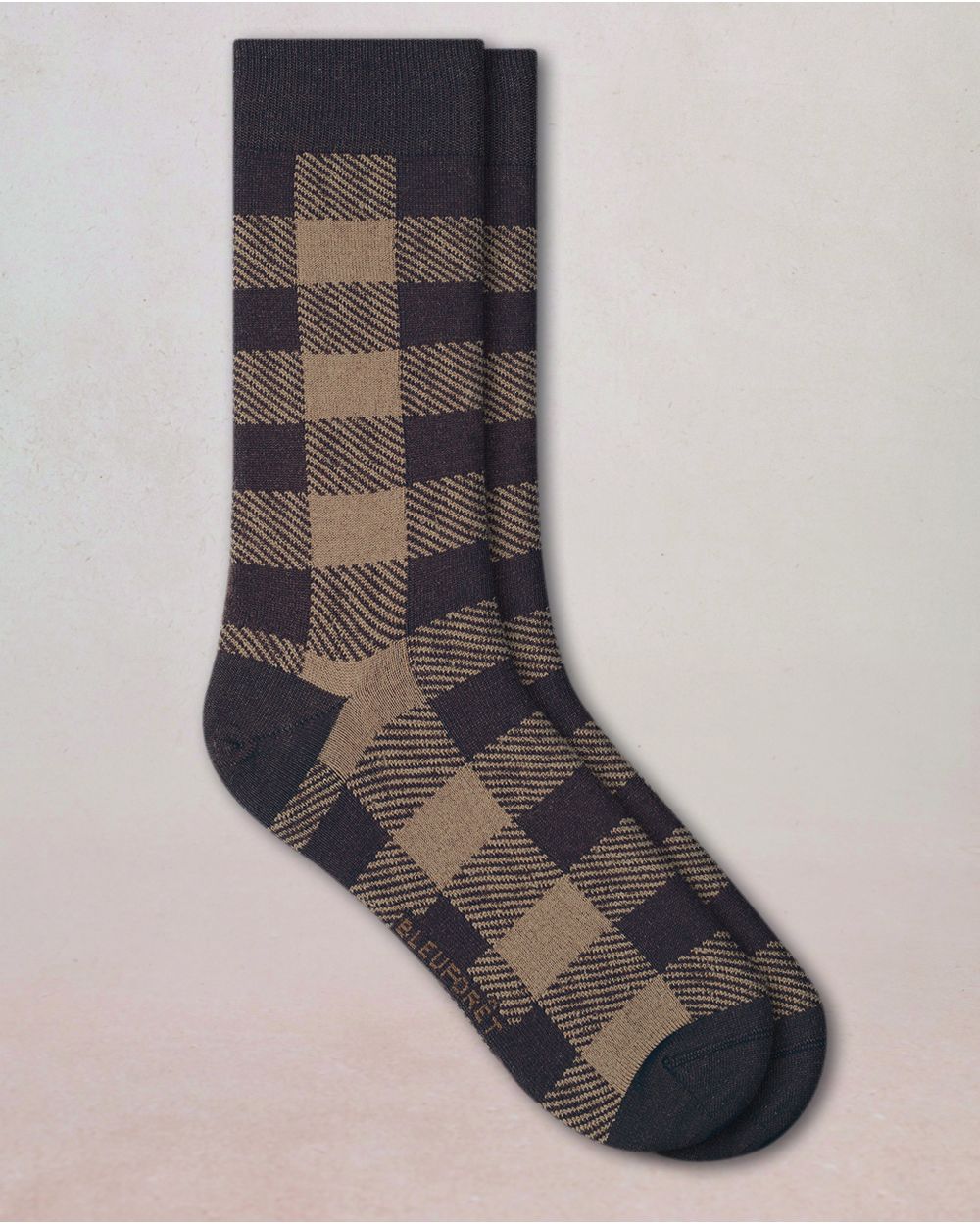 BLEUFORET Merino Wool Checked Men's Socks- 7097