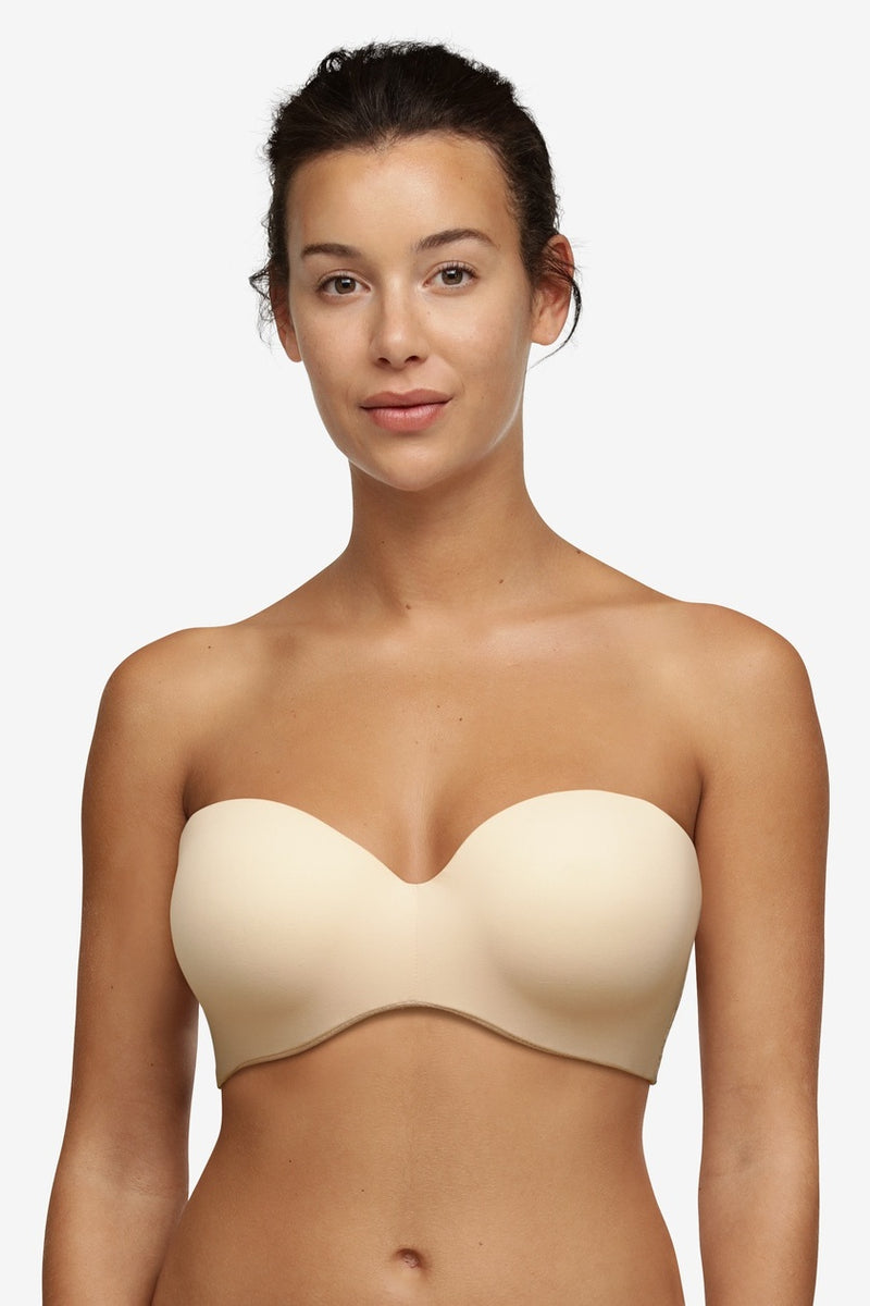 Chantelle- NORAH COMFORT SMOOTH STRAPLESS BRA- Black/Talc- C13F50