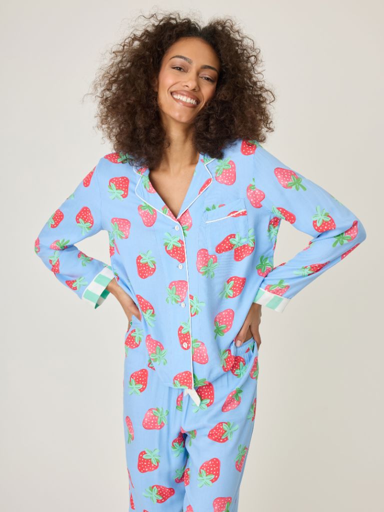 PJ Salvage Farmers Market PJ Set - Bright Blue- RSFMST2