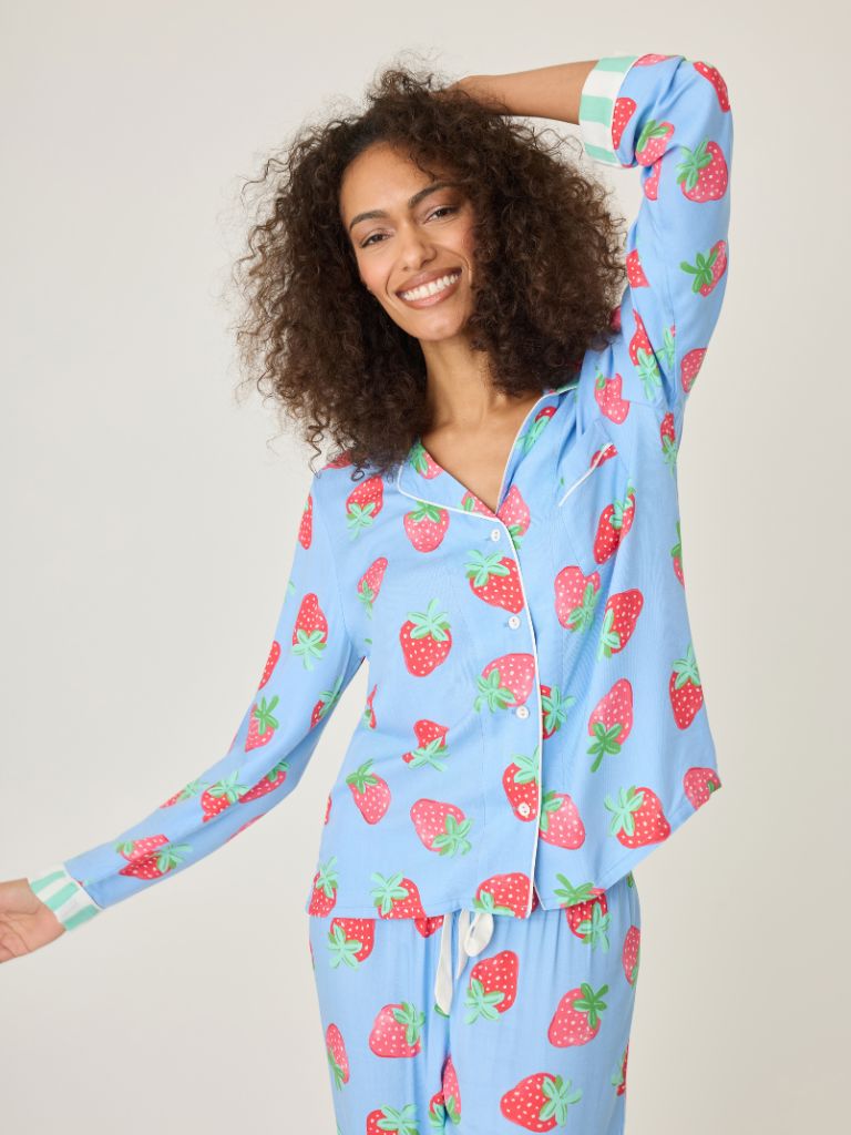 PJ Salvage Farmers Market PJ Set - Bright Blue- RSFMST2