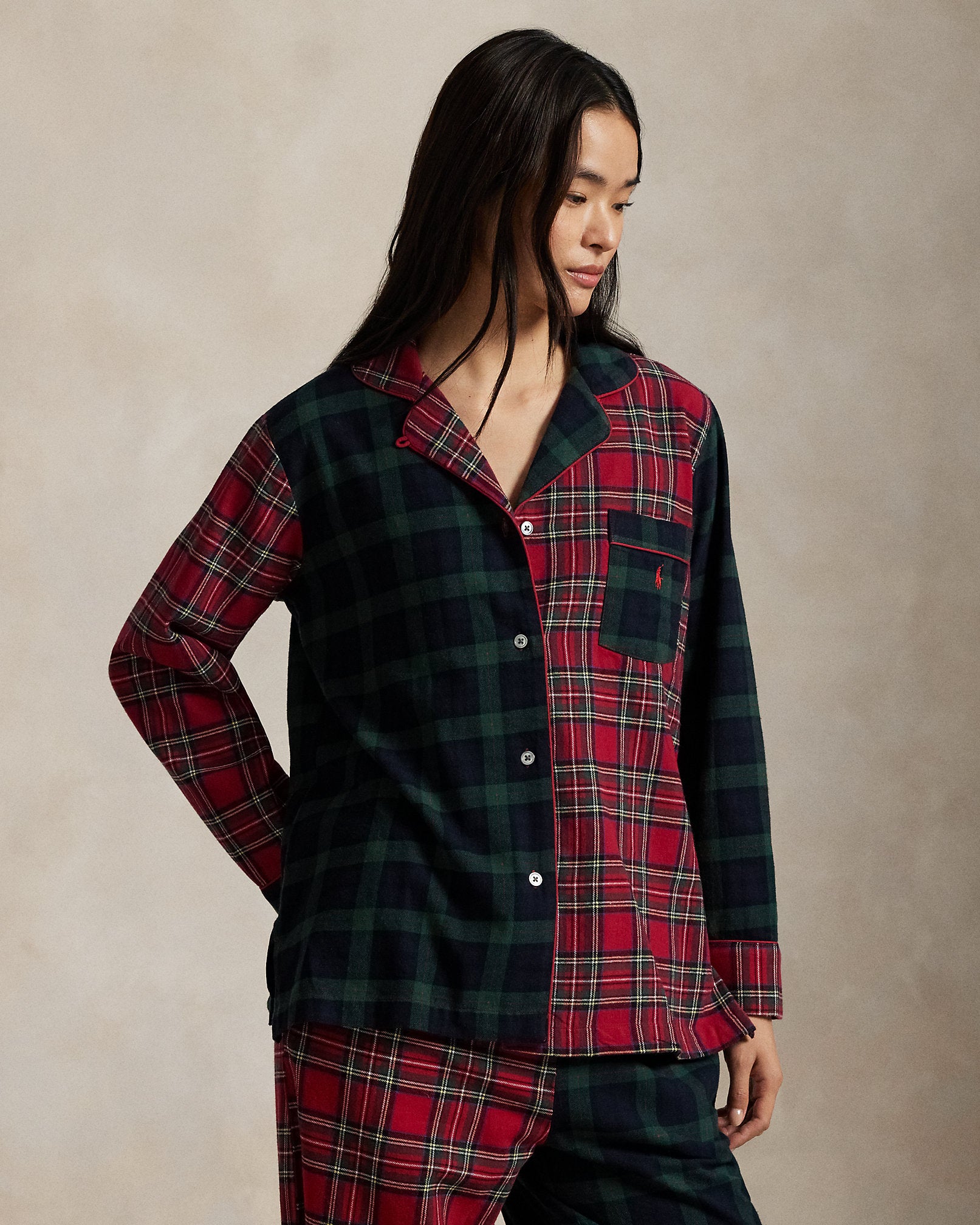 POLO RALPH LAUREN MADISON PJ SET- BLACK WATCH ESTATE- 4P0434