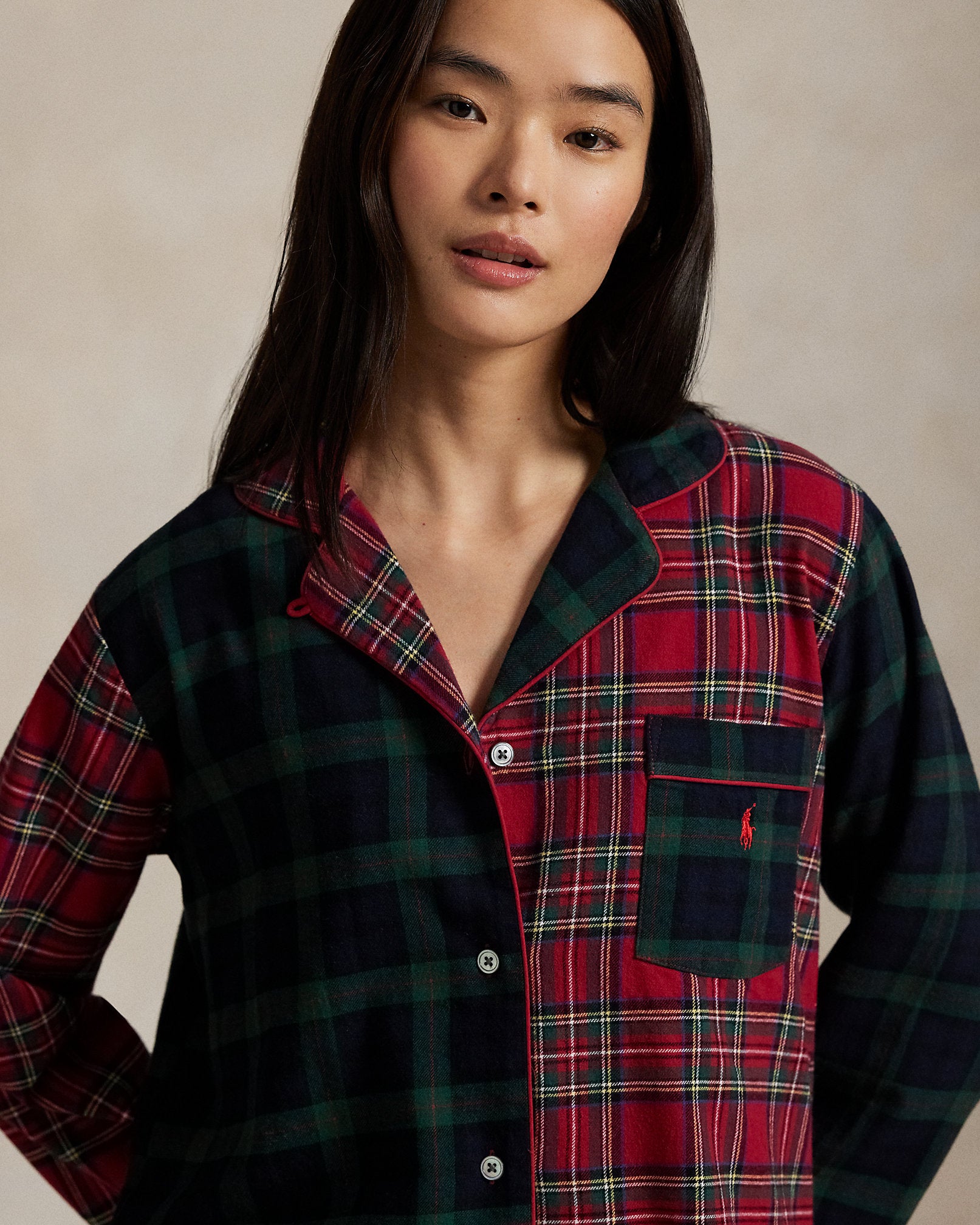 POLO RALPH LAUREN MADISON PJ SET- BLACK WATCH ESTATE- 4P0434