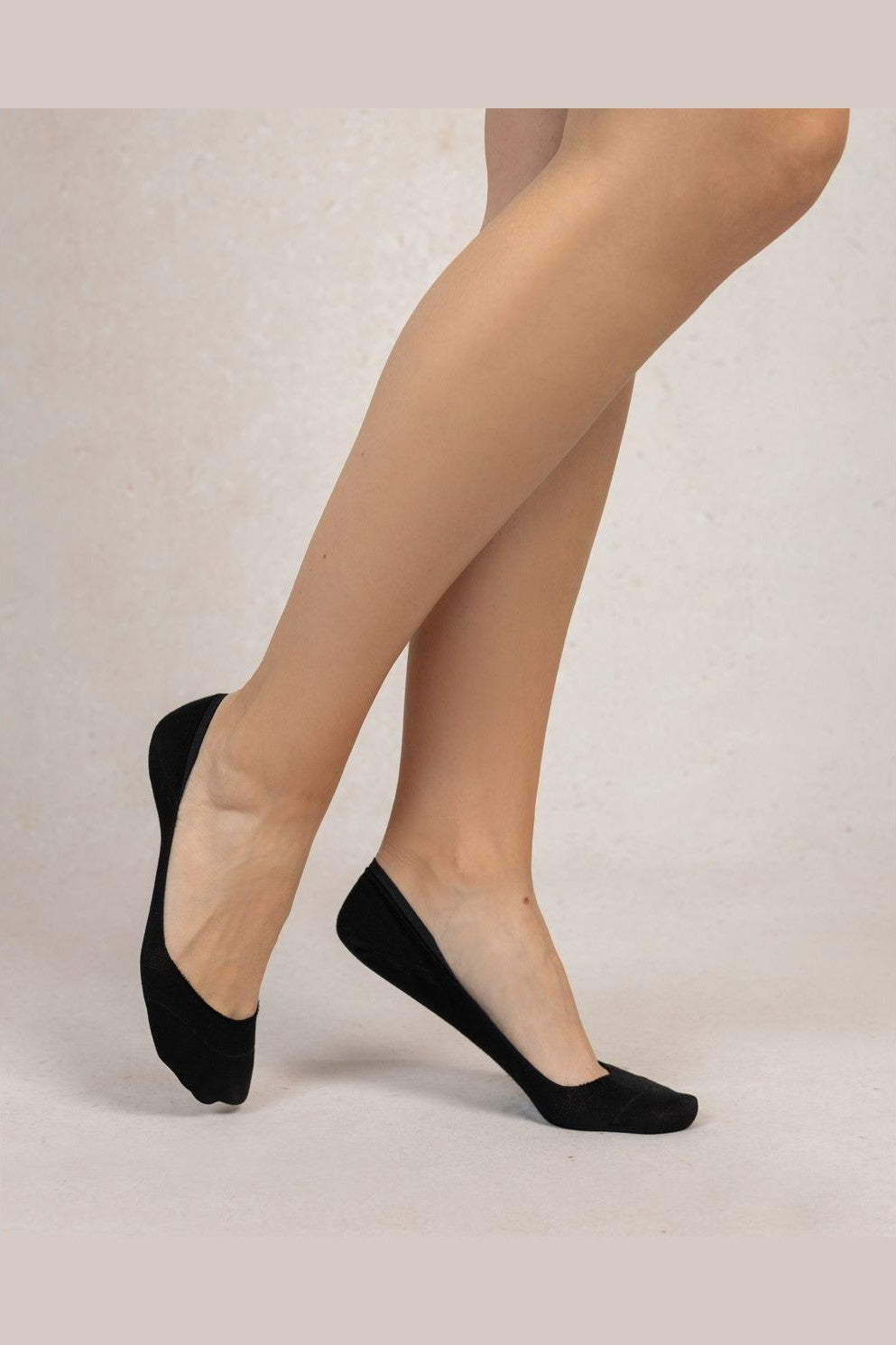 Bleuforet-Low Cut Cotton Footlets Twin Pack - 6555D