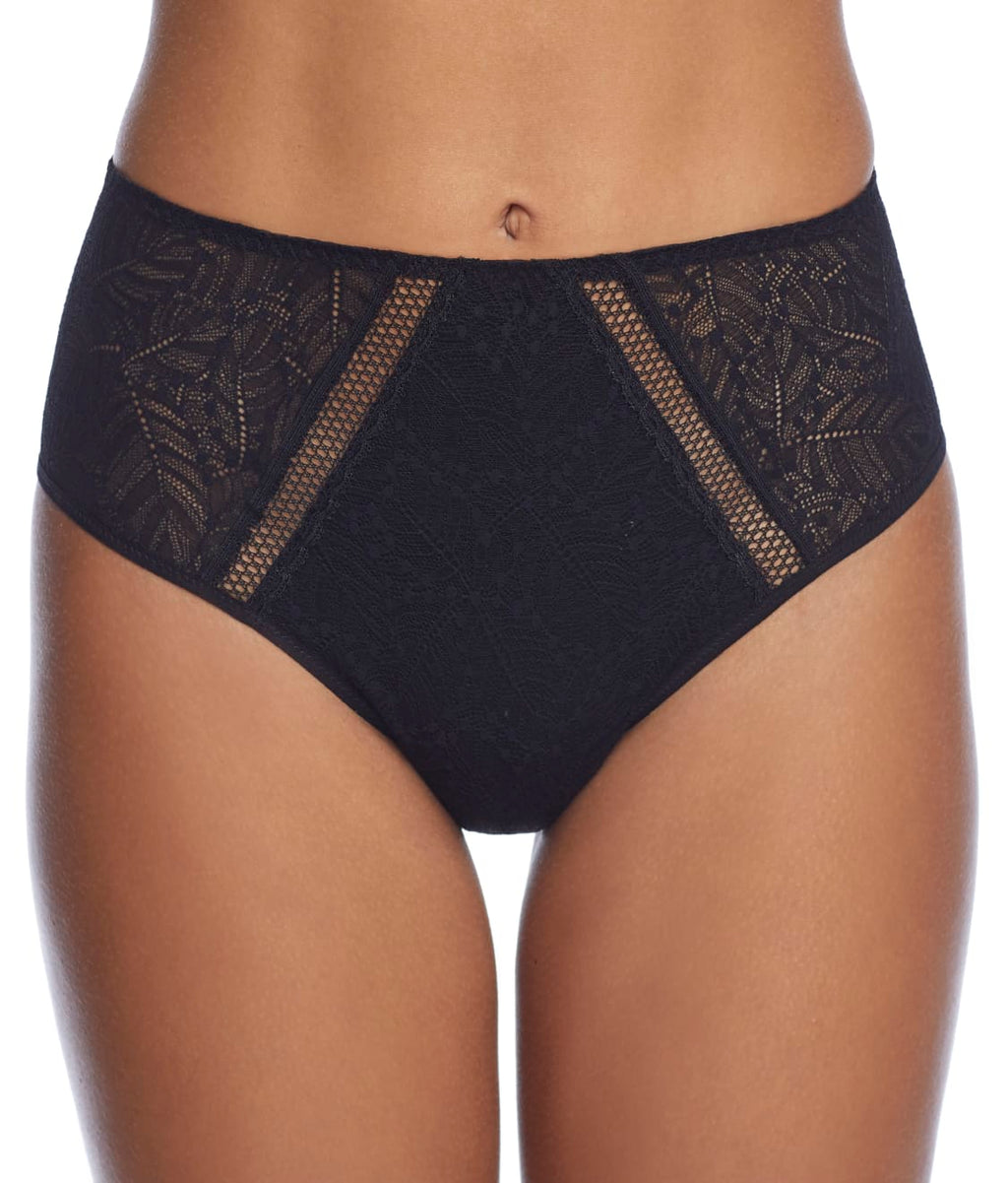 12S7 Comete Shorty/Retro Briefs/Tanga - Black, Sable Rose
