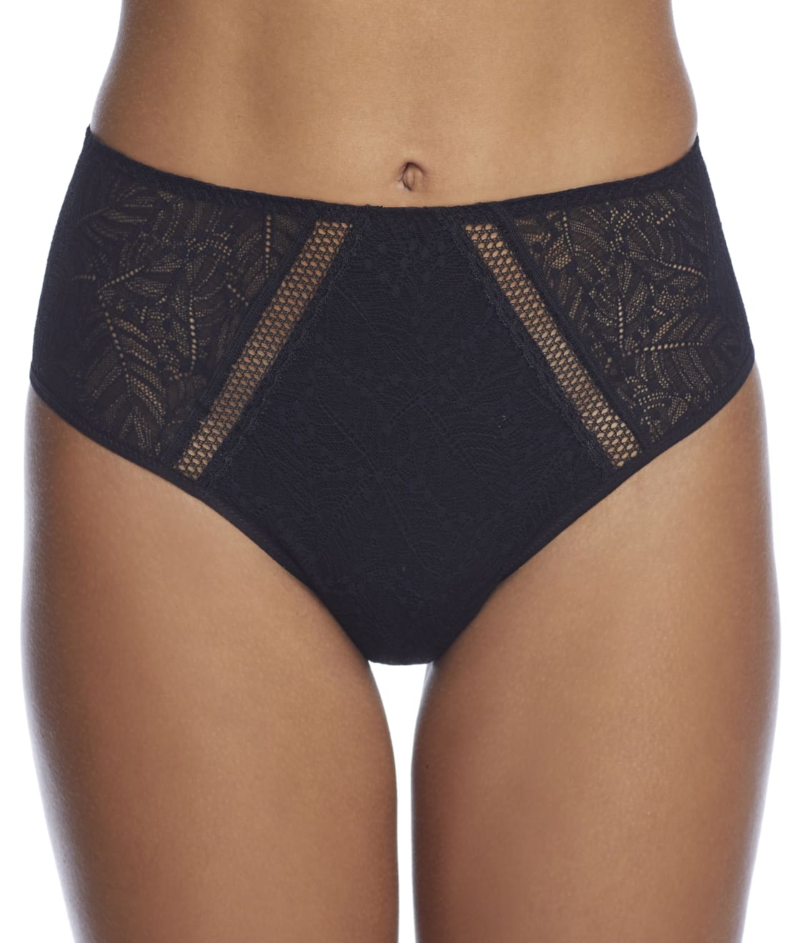 12S7 Comete Shorty/Retro Briefs/Tanga - Black, Sable Rose
