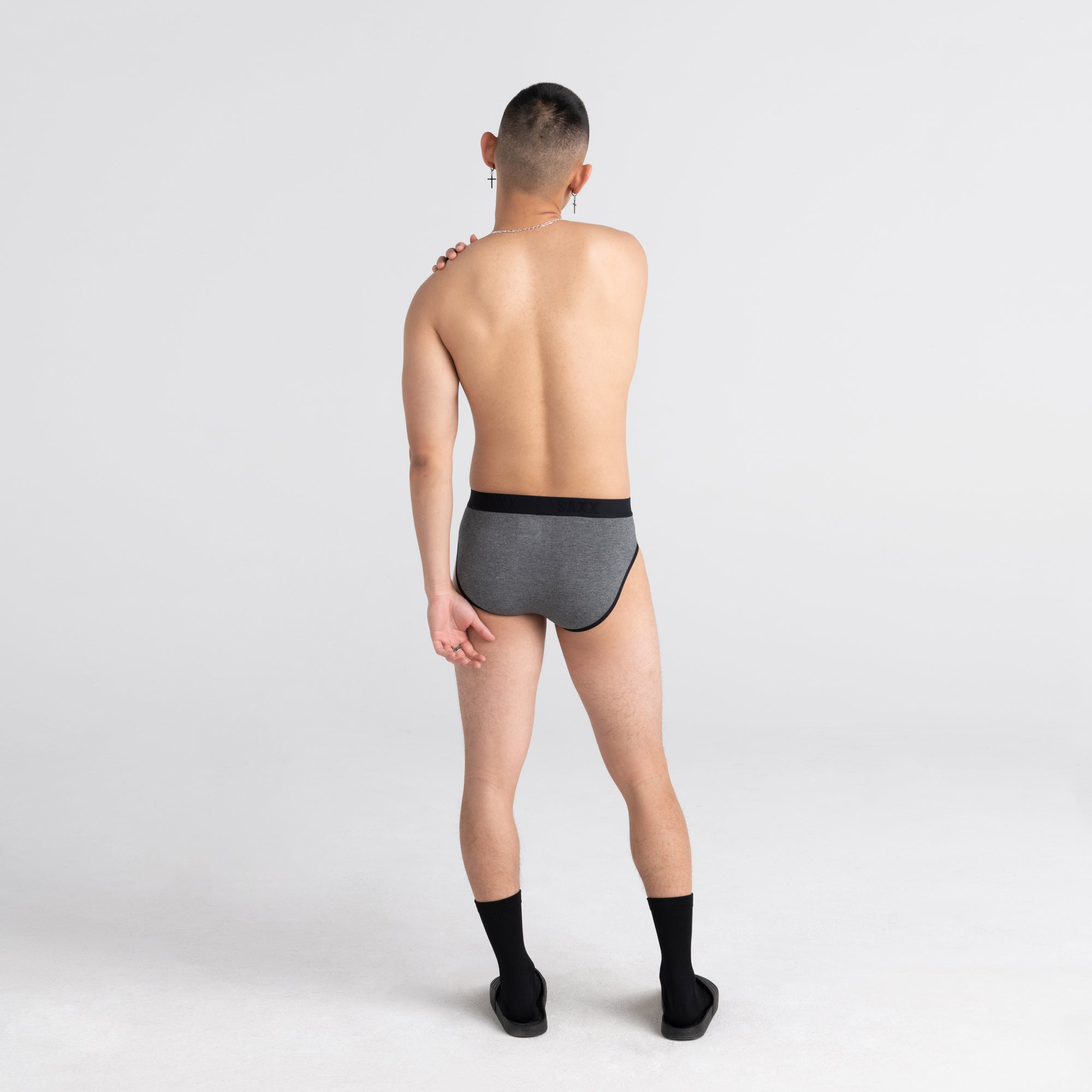 Saxx Ultra super soft brief- SXBR30F- BLACK/ SALT PEPPER