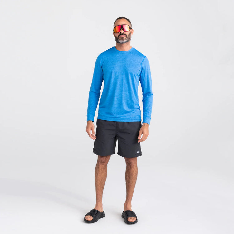 SXLT45- Saxx- DROPTEMP™ ALL DAY COOLING Long Sleeve-Racer Blue Heather