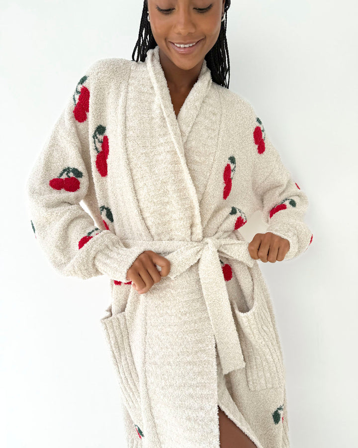 Splendid Fuzzy Yarn Hearts Robe- RPF1515