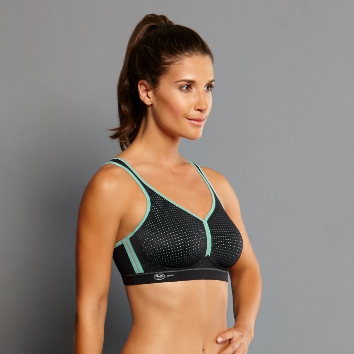 Anita Active Performance Maximum Support Sports Bra 5566- Black/Pool Blue-Dark Oliv/Schwarz
