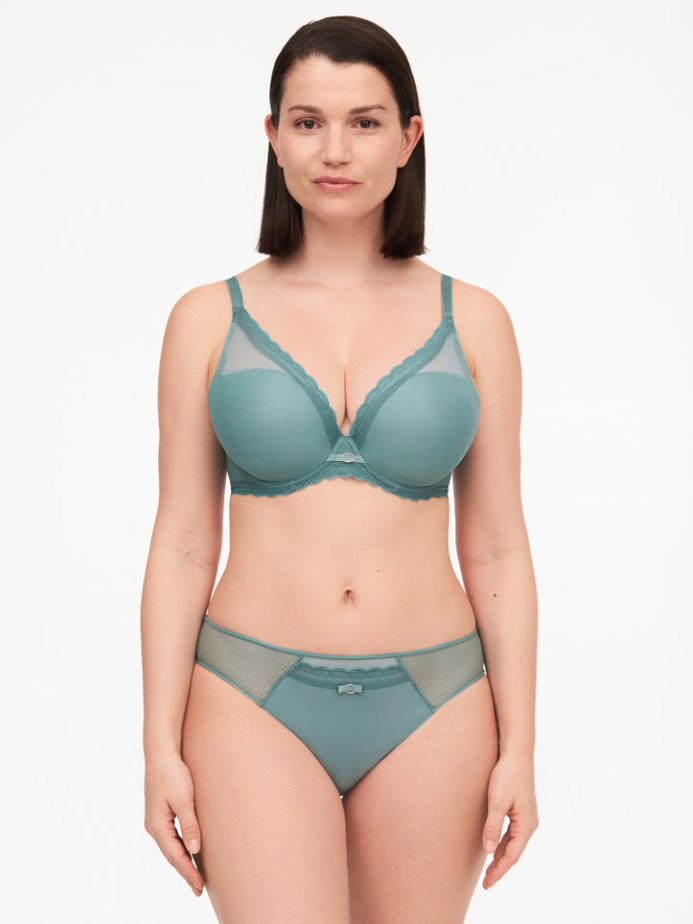 Chantelle Parisian Allure Plunge T-Shirt Bra C2232 - Moss Green