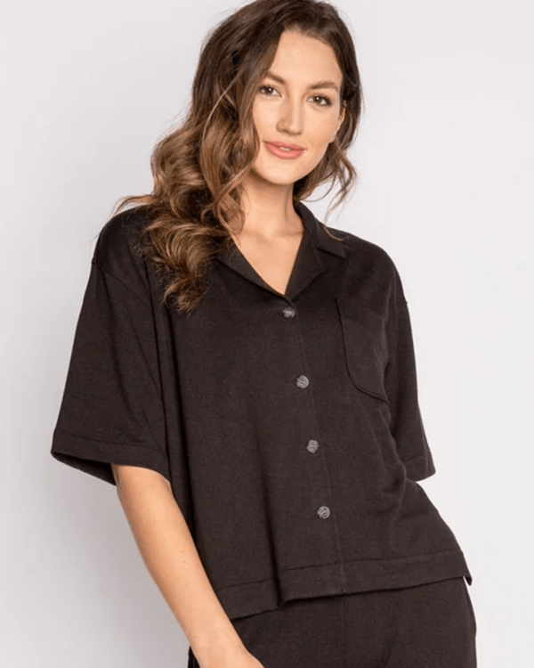 P.J. SALVAGE JAMMIE ESSENTIALS TEE- (RIJET-BLACK/OATMEAL)
