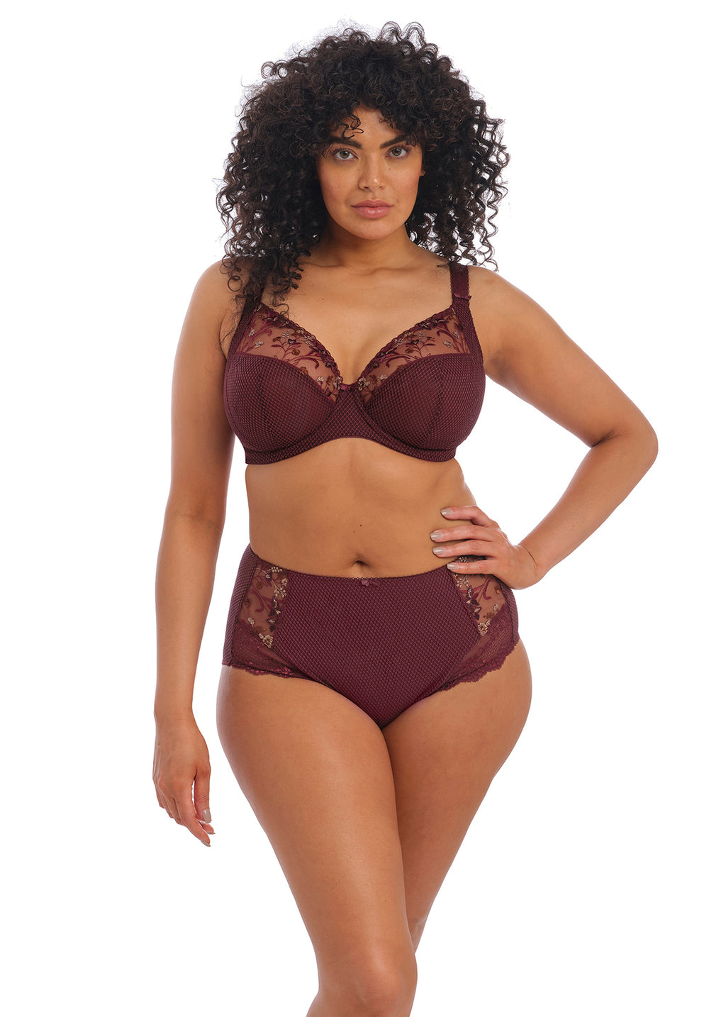 Elomi Charley Plunge Bra - Aubergine