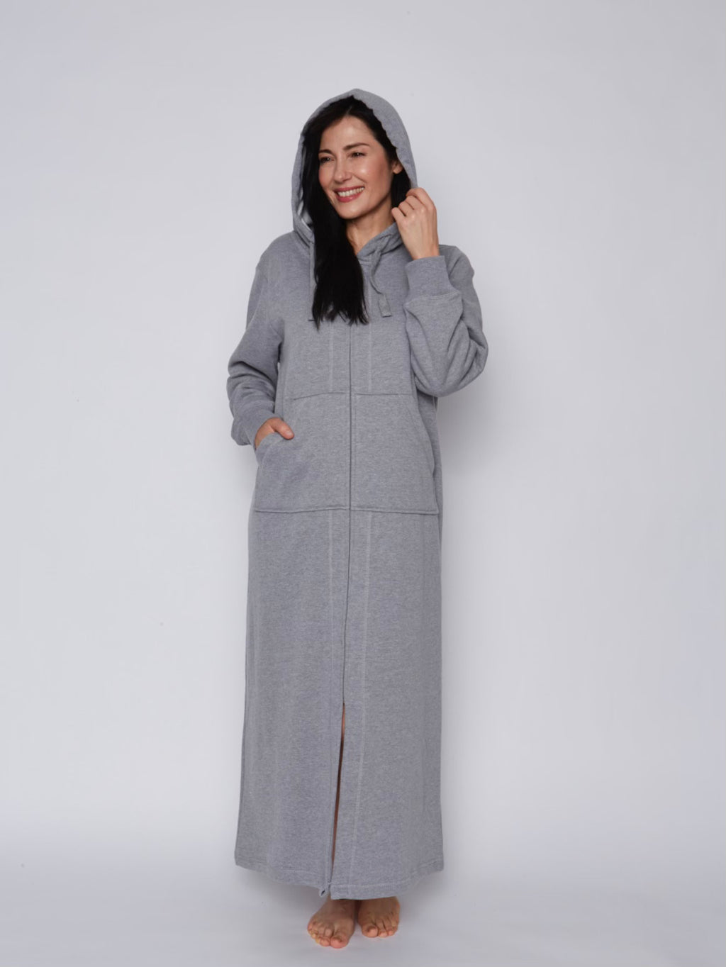 R03622 - Kayanna Hoodie Sweatshirt Robe - cotton