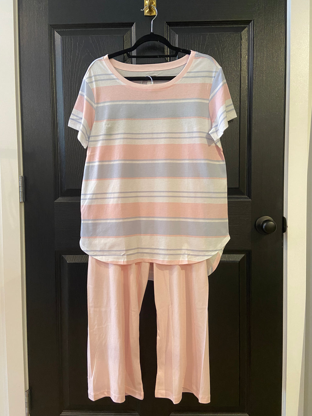 Linclalor Pastel Cotton T-Shirt Pajama Set 74525