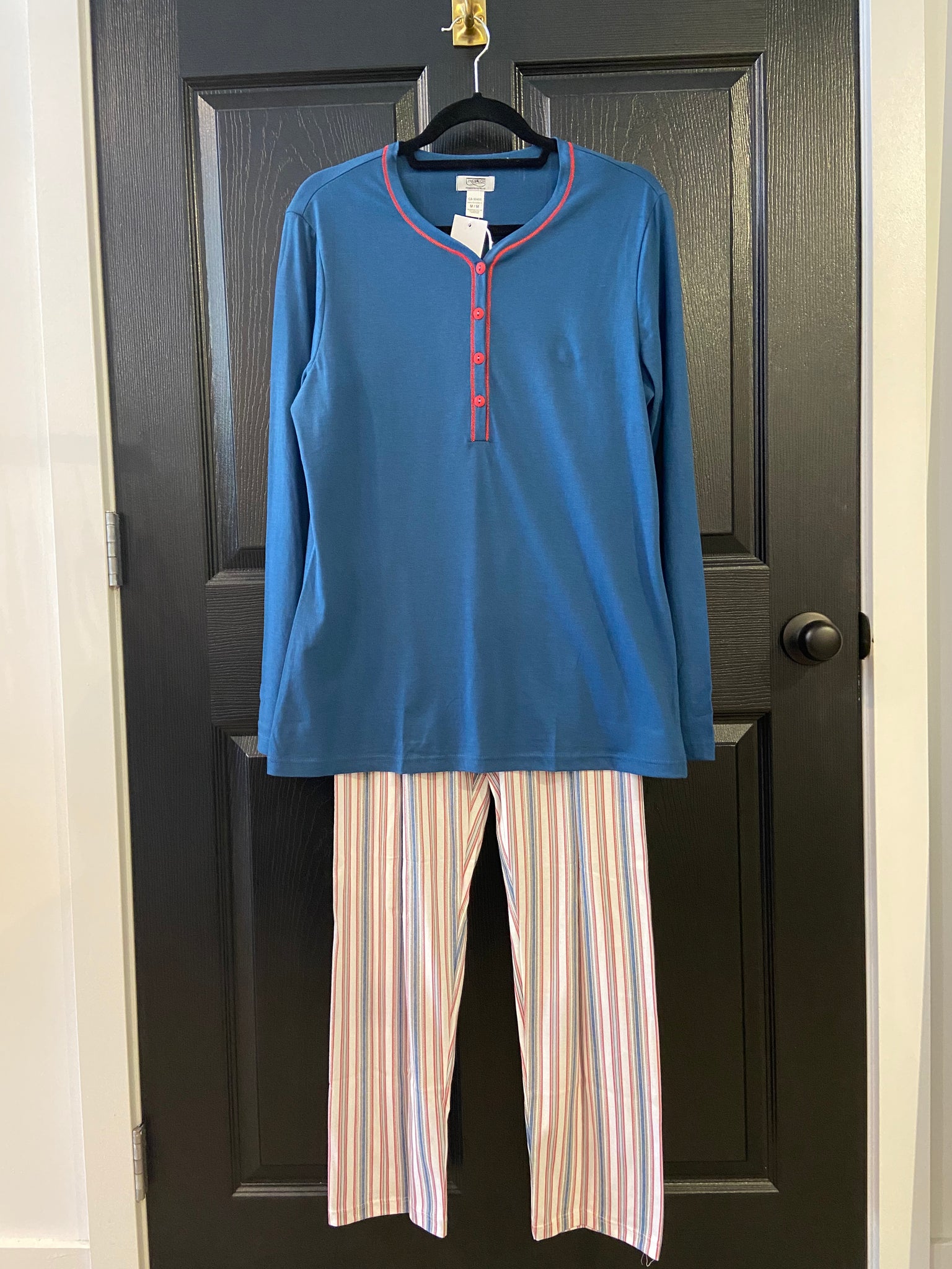 Linclalor Cotton Long-Sleeve Cotton Pajama Set 74535