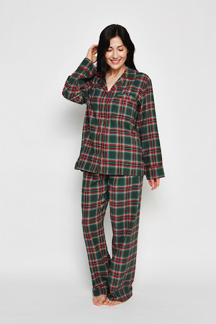 KayAnna F15175 Flannel 2-Piece PJ Set 100% cotton