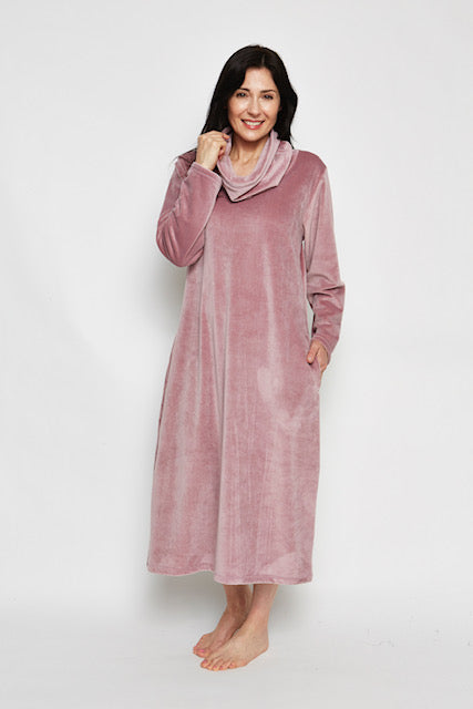 Kayanna Cowl Neck Lounger Ultra Soft Velour N10442