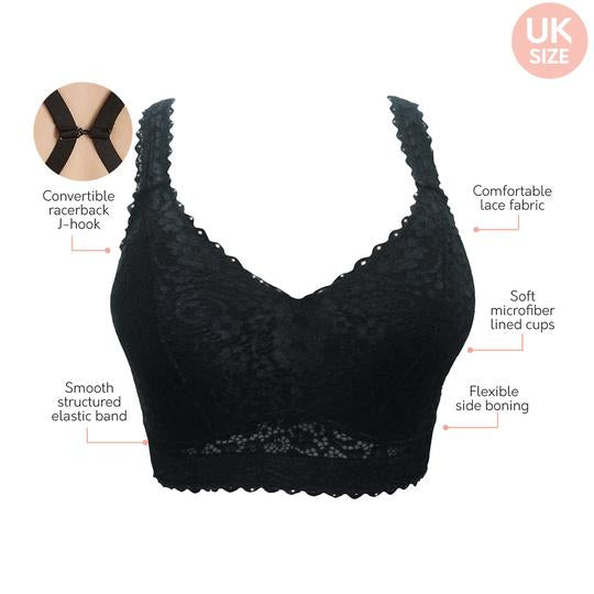Parfait Adriana Wire Free Lace Bralette P5482 - Black