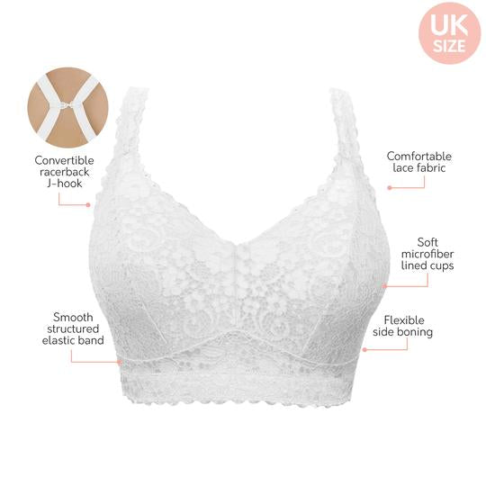 Parfait Adriana Wire Free Lace Bralette P5482 - Pearl White