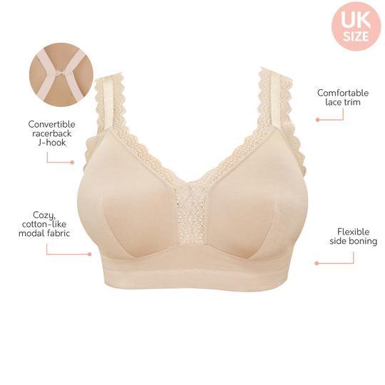 Parfait Dalis Wire Free Bralette P5461 - Bare/Charcoal