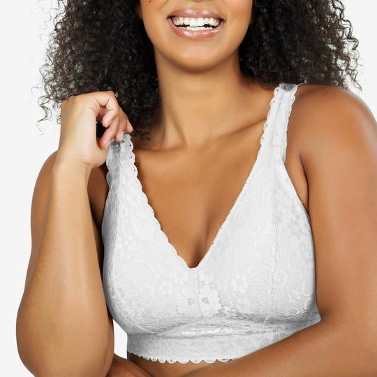 Parfait Adriana Wire Free Lace Bralette P5482 - Pearl White