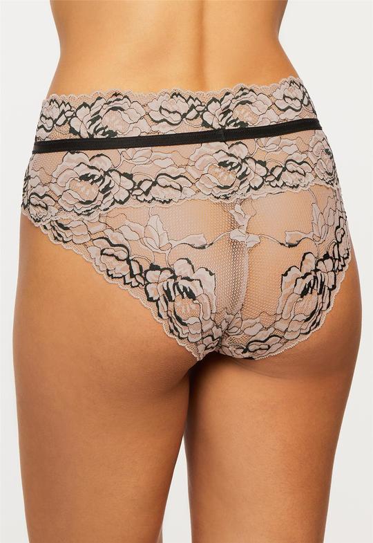 Montelle Parisian Kiss High Waist Brief 9463 Black/Taupe