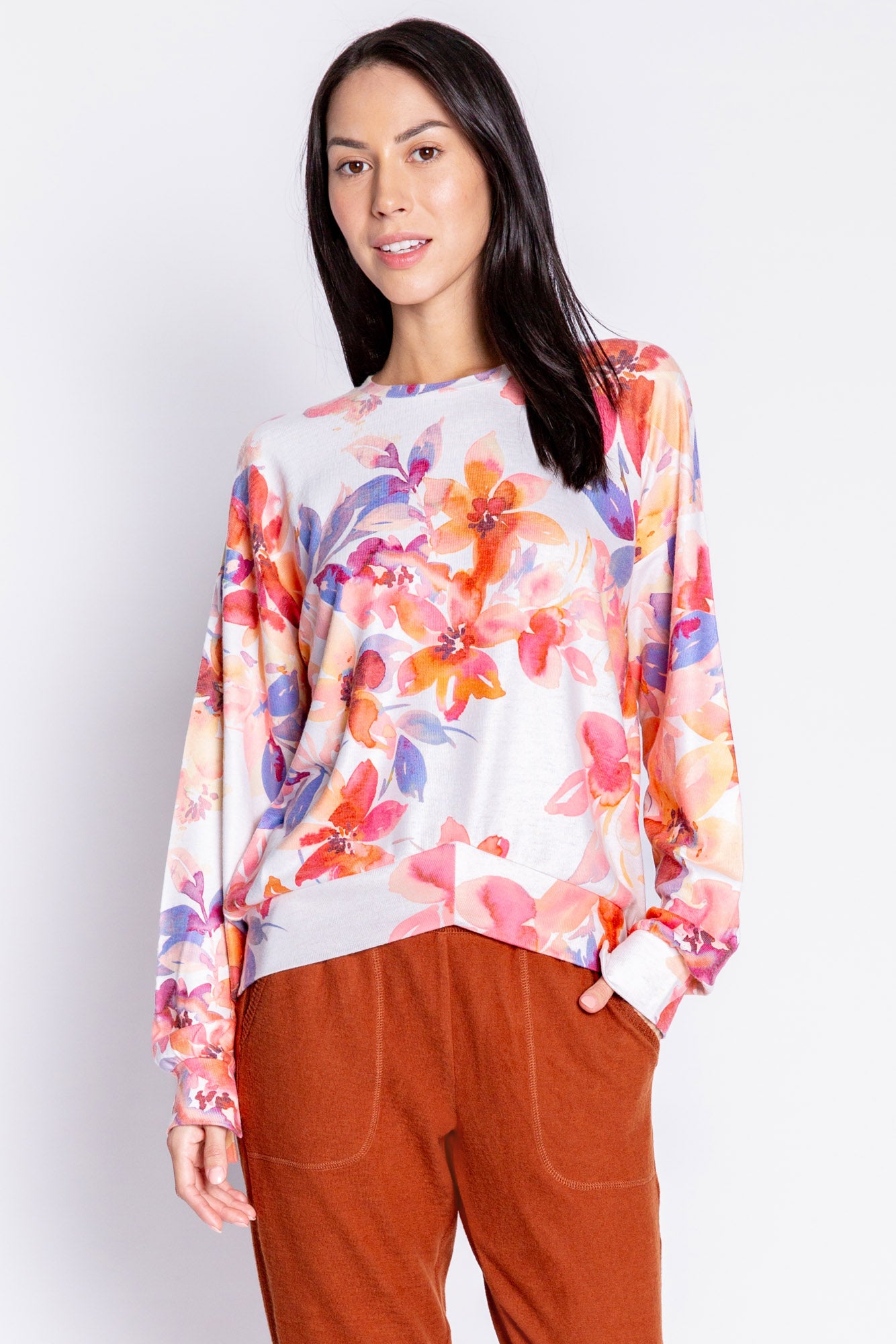 PJ Salvage - Rustic Garden Floral Long-Sleeve Top