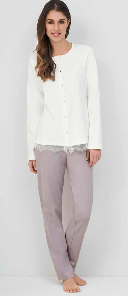 Linclalor Long Sleeve Lace Detail PJ Set LN291919