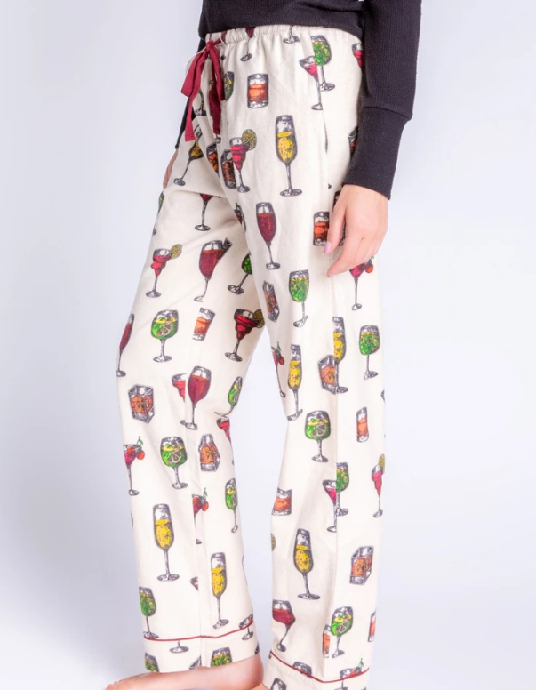 PJ Salvage RZFLPJ Flannel PJ Set - Drinks